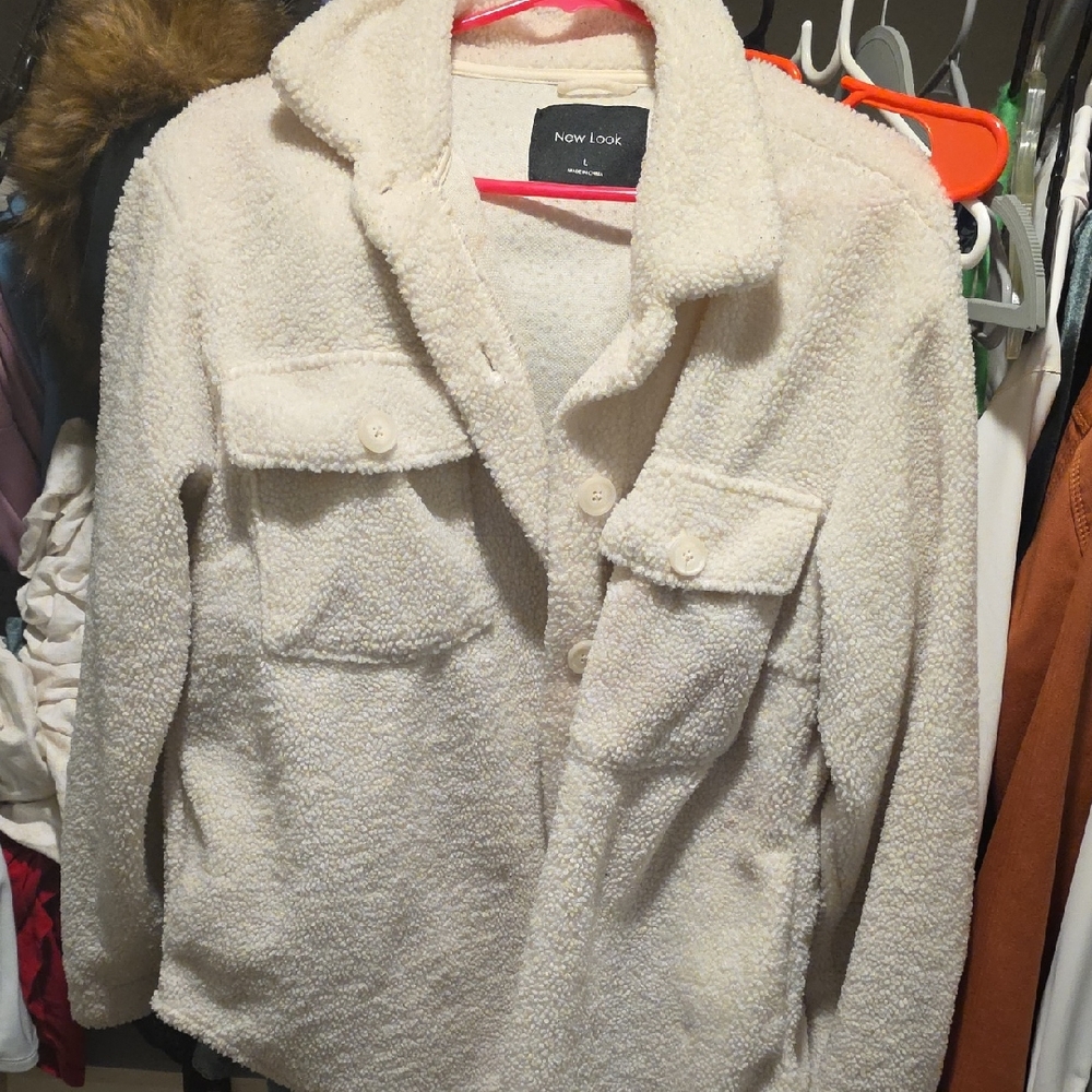 New Look Off-White Teddy Jacket